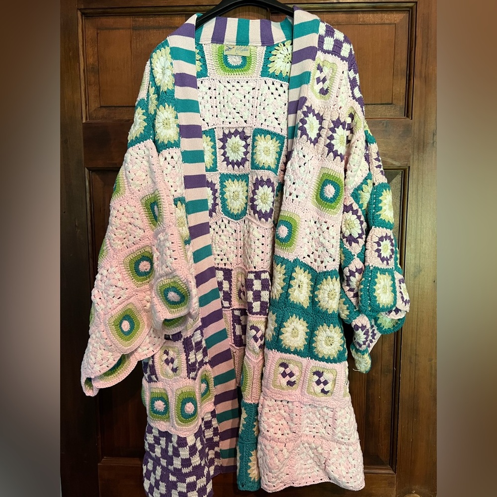 Fillyboo Crochet Patchwork Robe